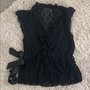 Forever 21 Black Lace Top